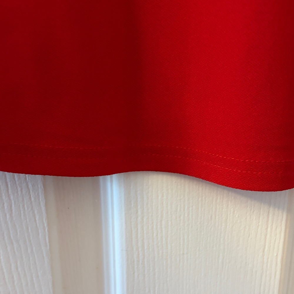CeCe Red Long Sleeve Top with Bow Details - Picture 6 of 7